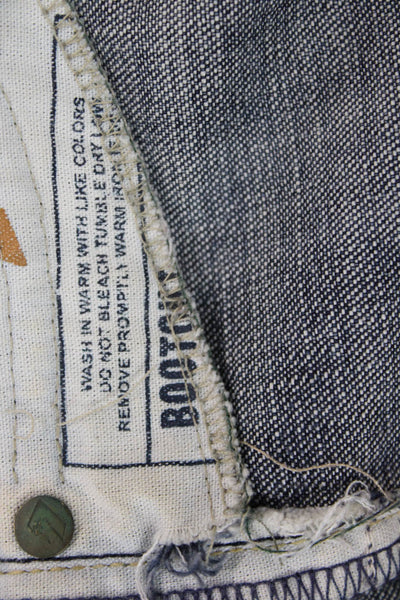 7 For All Mankind Womens Dark Blue Bootcut Cropped Jeans Mid Rise Size 30