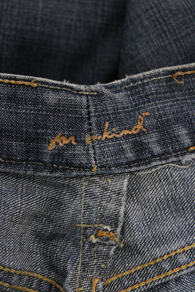 7 For All Mankind Womens Dark Blue Bootcut Cropped Jeans Mid Rise Size 30
