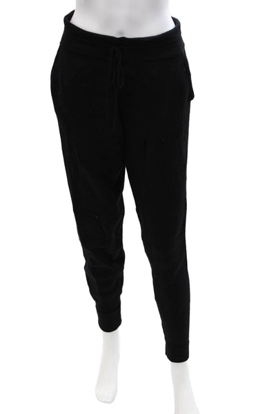 Zara Women Jogger Sweatpants Black Cotton Blend Drawstring Size M