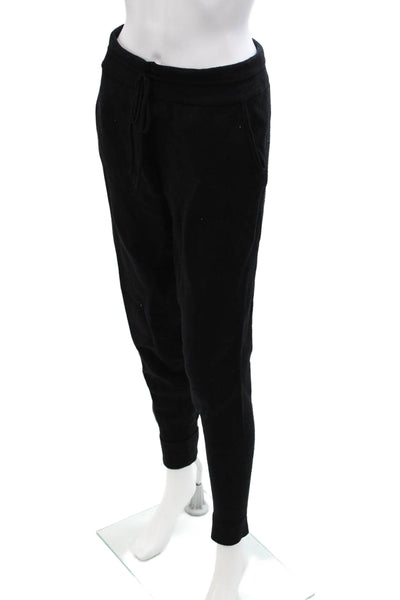 Zara Women Jogger Sweatpants Black Cotton Blend Drawstring Size M