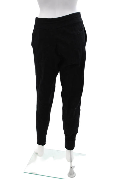 Zara Women Jogger Sweatpants Black Cotton Blend Drawstring Size M