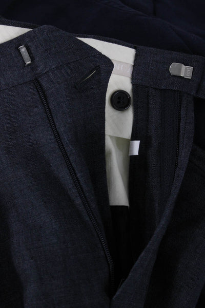 Giusto! Senza Regole Mens Dark Blue Cropped Dress Pants Button Cotton Size 29