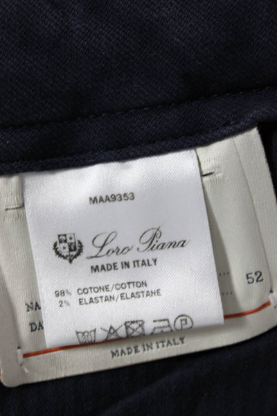 Giusto! Senza Regole Mens Dark Blue Cropped Dress Pants Button Cotton Size 29