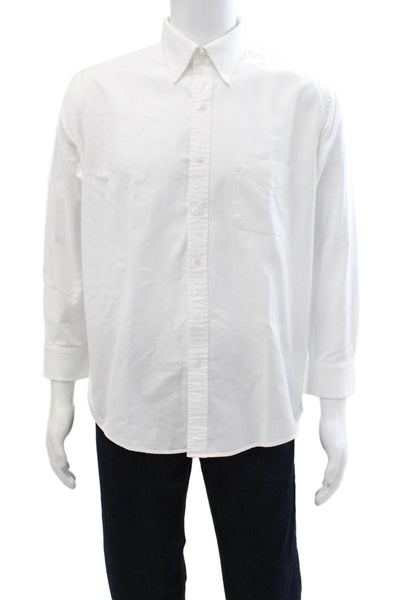 Brooks Brothers Men's Long Sleeves Casual Button Down Shirt White Size 16-32