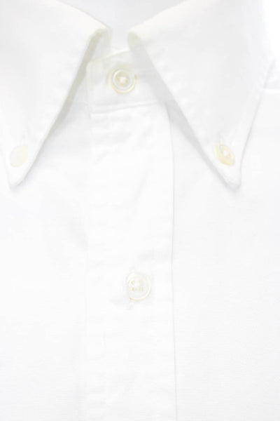 Brooks Brothers Men's Long Sleeves Casual Button Down Shirt White Size 16-32