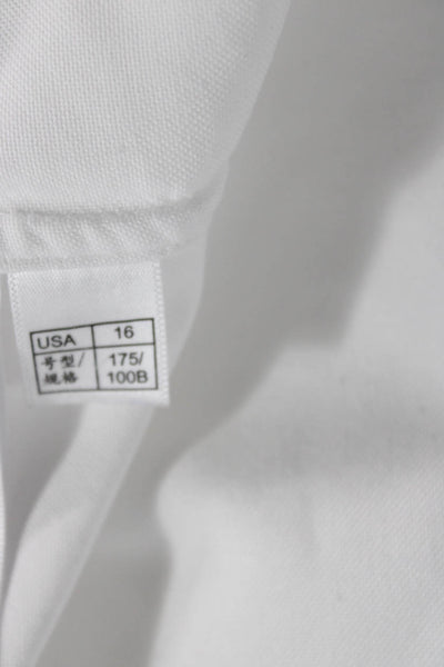 Brooks Brothers Men's Long Sleeves Casual Button Down Shirt White Size 16-32