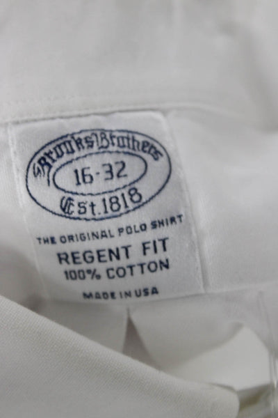 Brooks Brothers Men's Long Sleeves Casual Button Down Shirt White Size 16-32