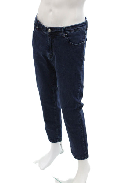 Marco Pescarolo Mens Dark Blue Cropped Ankle Jeans Size 36