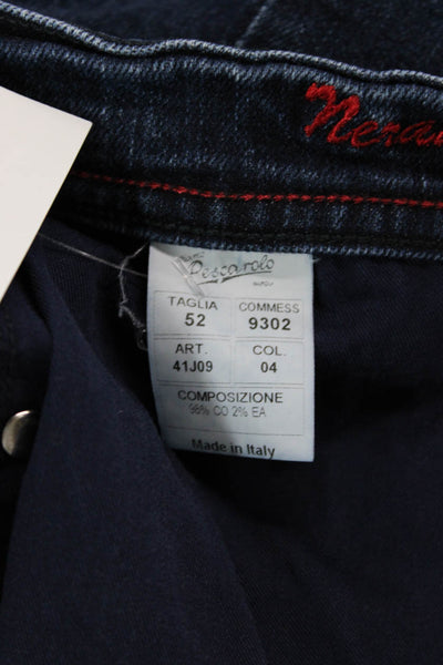 Marco Pescarolo Mens Dark Blue Cropped Ankle Jeans Size 36
