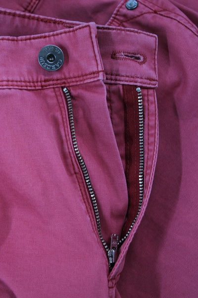 Giusto! Senza Regole Mens Chino Cropped Pants Red Cotton Elastane Size 35