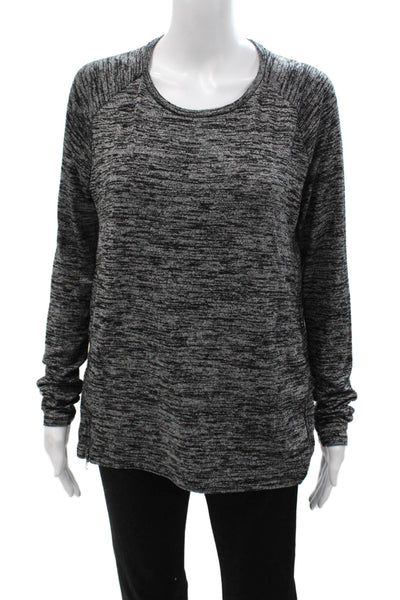 Rag & Bone Jean Women Pullover Sweatshirt Dark Gray Crew Neck Zip Petite Size S