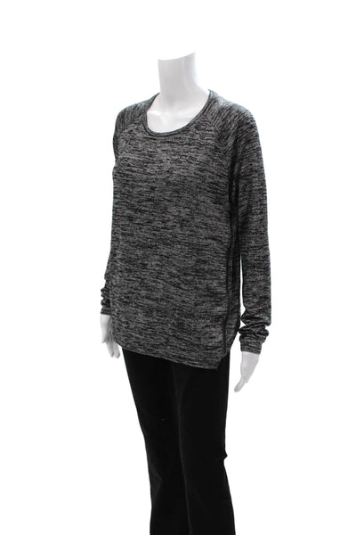 Rag & Bone Jean Women Pullover Sweatshirt Dark Gray Crew Neck Zip Petite Size S
