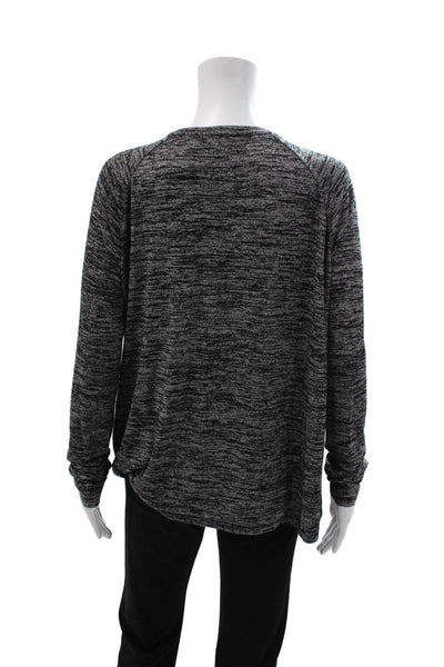 Rag & Bone Jean Women Pullover Sweatshirt Dark Gray Crew Neck Zip Petite Size S