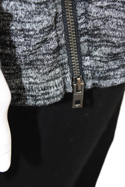 Rag & Bone Jean Women Pullover Sweatshirt Dark Gray Crew Neck Zip Petite Size S