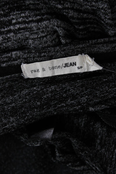 Rag & Bone Jean Women Pullover Sweatshirt Dark Gray Crew Neck Zip Petite Size S