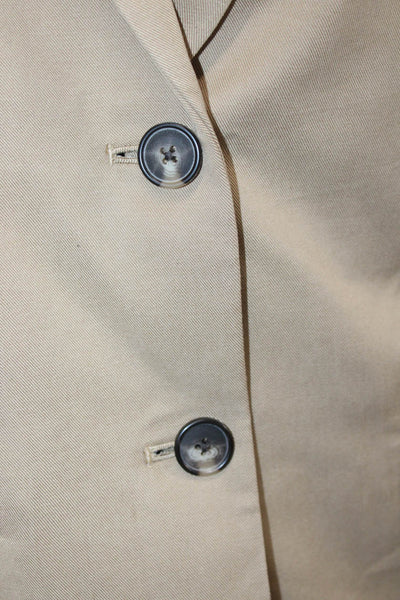 Everlane Unisex Beige Collared Blazer Tencel Cotton Size 8