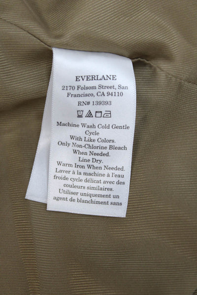 Everlane Unisex Beige Collared Blazer Tencel Cotton Size 8