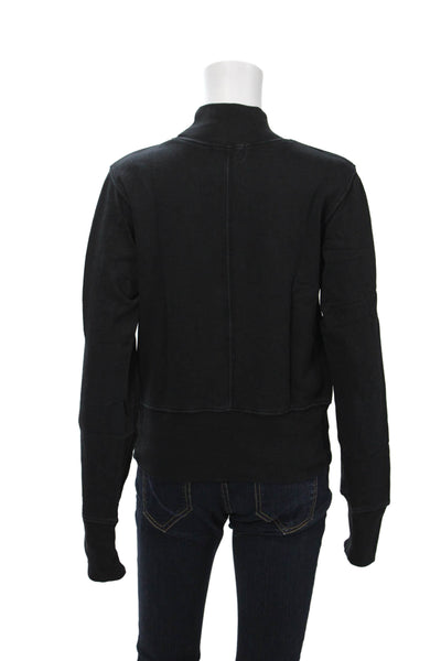 Cotton Citizen Women Pullover Sweatshirt Black 100% Cotton Mock Neck Size XS
