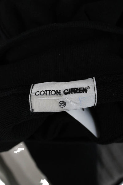 Cotton Citizen Women Pullover Sweatshirt Black 100% Cotton Mock Neck Size XS