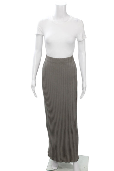 Cotton Citizen Women Maxi Pencil Skirt Gray Striped Size M