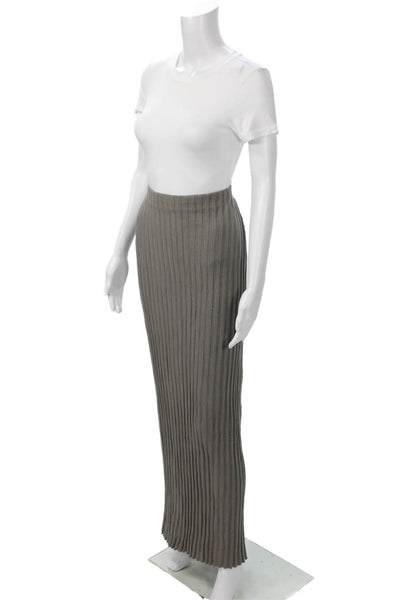 Cotton Citizen Women Maxi Pencil Skirt Gray Striped Size M
