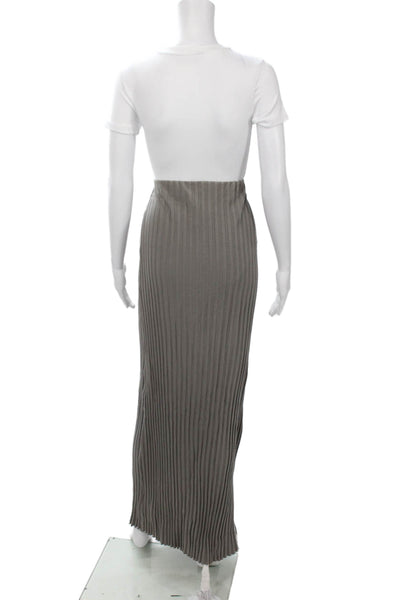 Cotton Citizen Women Maxi Pencil Skirt Gray Striped Size M
