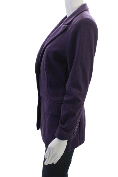 Michael Michael Kors Womens Two Button Unlined Long Sleeve Blazer Purple Size S