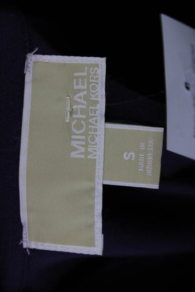 Michael Michael Kors Womens Two Button Unlined Long Sleeve Blazer Purple Size S