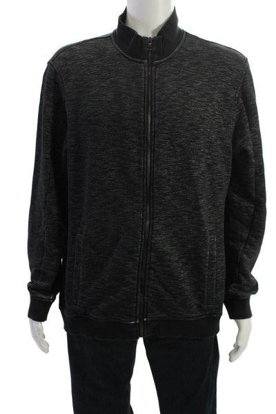 Calvin Klein Mens Windbreaker Black High Neck Size XL