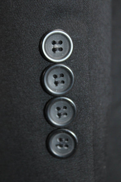 Pronto Uomo Mens Black 100% Wool Blazer Big & Tall Button Size 46