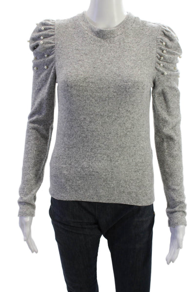 Zara Womens Gray Pullover Crew Neck Long Sleeve Sweater Size S