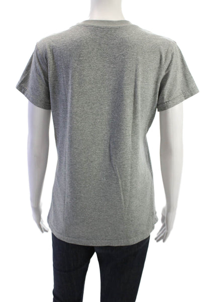 Nike Womens Basic Gray Cotton Crew Neck Short Sleeve T-Shirt Size M