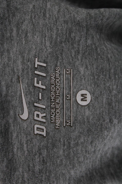 Nike Womens Basic Gray Cotton Crew Neck Short Sleeve T-Shirt Size M