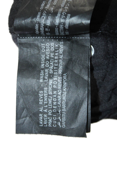 Zara Women Cropped Skinny Jeans Black Low Rise Button Size 4