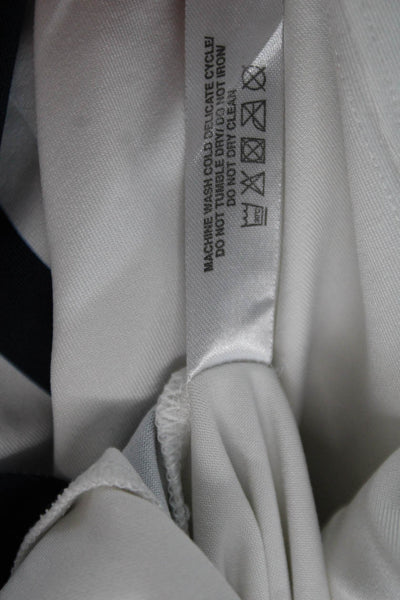 InPhorm Women Shirt Dress White Collared Button Short Sleeve Preppy Size S