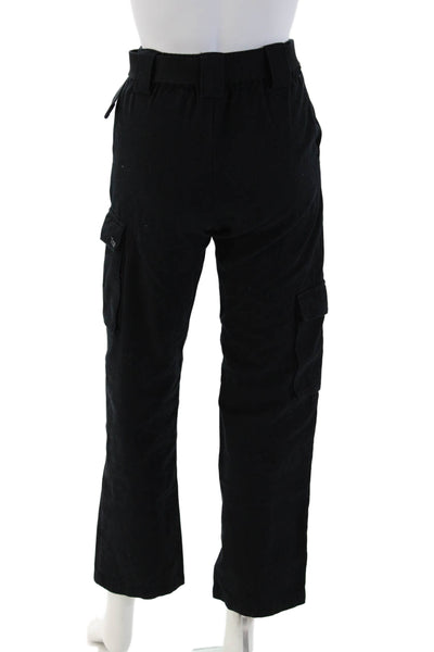 TNA Unisex Cargo Pants Black 100% Cotton Buckle Army Size 2XS