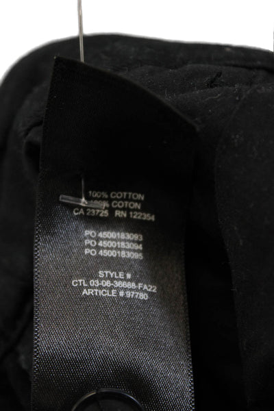 TNA Unisex Cargo Pants Black 100% Cotton Buckle Army Size 2XS