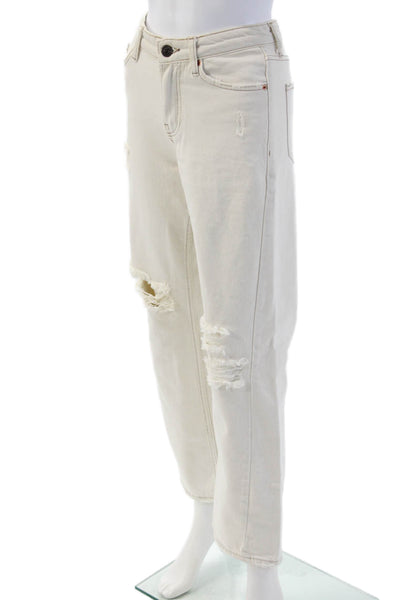 BDG Womens Beige Straight Jeans High Rise 100% Cotton Size 24