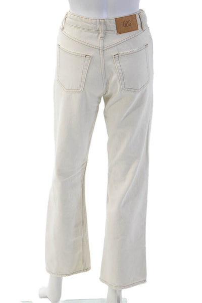 BDG Womens Beige Straight Jeans High Rise 100% Cotton Size 24