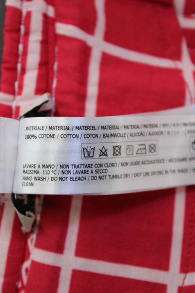 Twinset Childrens Girls Plaid Sleeveless Vest Blouse Red Size 14