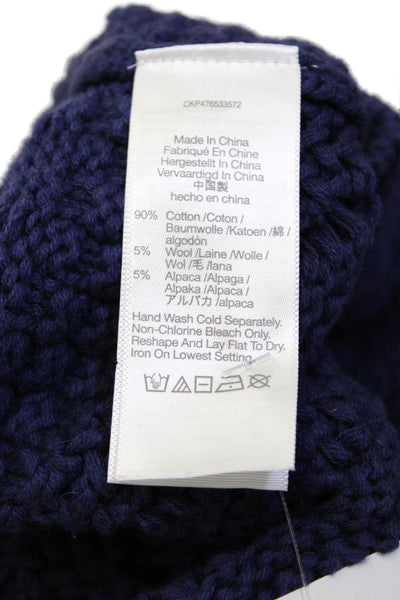 Madewell Unisex Sleeveless Wool Cotton Alpaca Vest Dark Blue Crew Neck Size XS