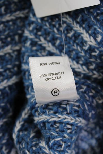Amo Unisex Pullover Sweater Blue Crew Neck Cotton Alpaca Size XS