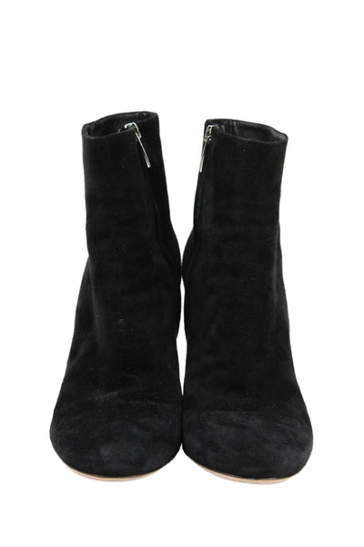 Gianvito Rossi Womens Suede High Heels Ankle Boots Shoes Black Size 9.5