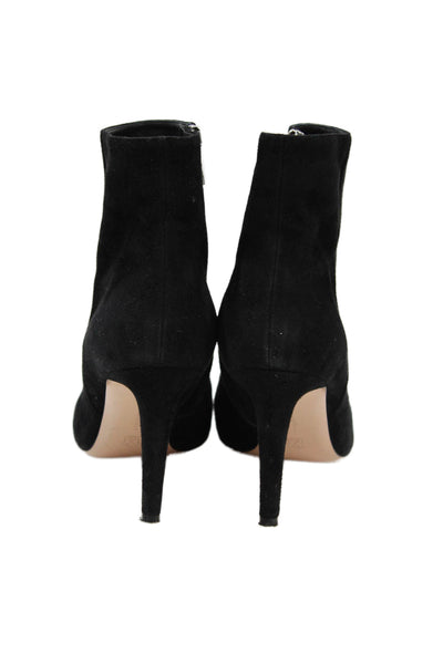 Gianvito Rossi Womens Suede High Heels Ankle Boots Shoes Black Size 9.5