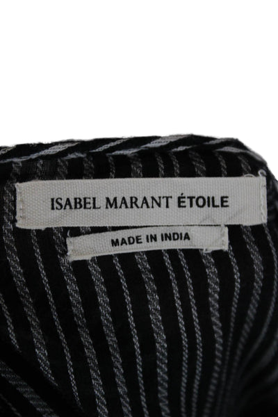Isabel Marant Etoile Women Tunic Sleeveless Black Striped Bohemian Size 38