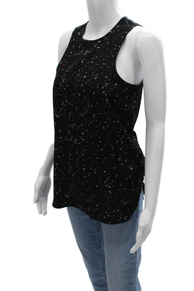 Tibi Womens Basic Sleeveless Tank Top Black Round Neck Polyester Size 4