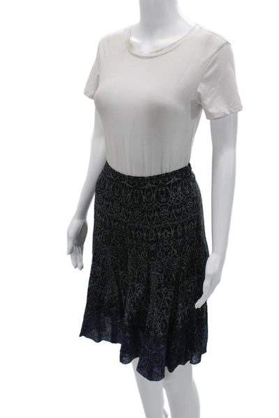Elie Tahari Womens A-Line Flare Short Black 100% Wool Skirt Size 0