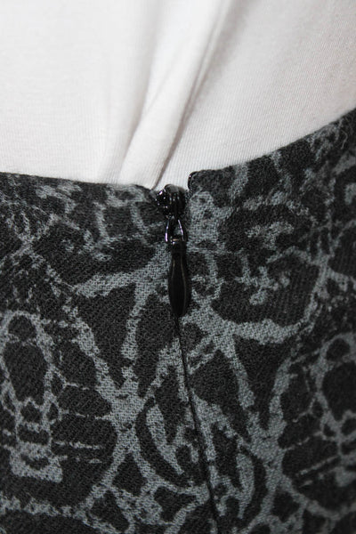 Elie Tahari Womens A-Line Flare Short Black 100% Wool Skirt Size 0