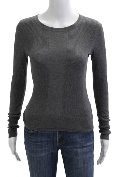 James Perse Unisex Pullover Sweater Dark Gray Cotton Crewneck Size 0