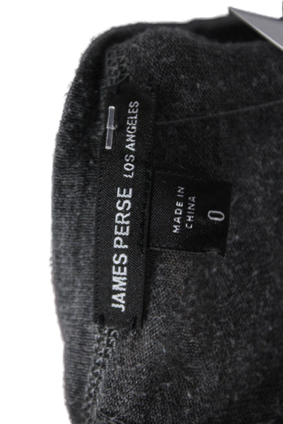 James Perse Unisex Pullover Sweater Dark Gray Cotton Crewneck Size 0